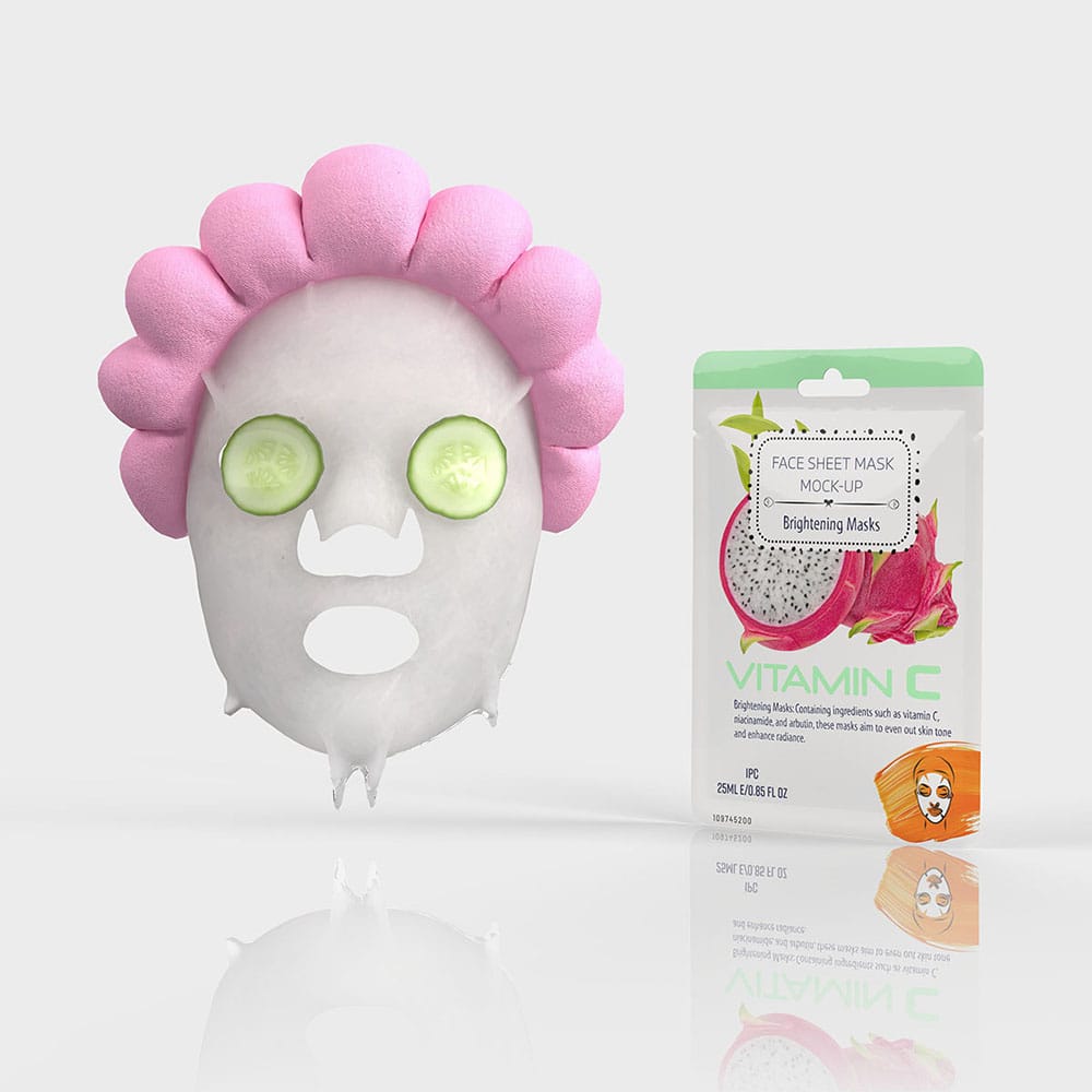 Face Sheet Mask Mock Up | 3 Editable PSD Packaging Templates