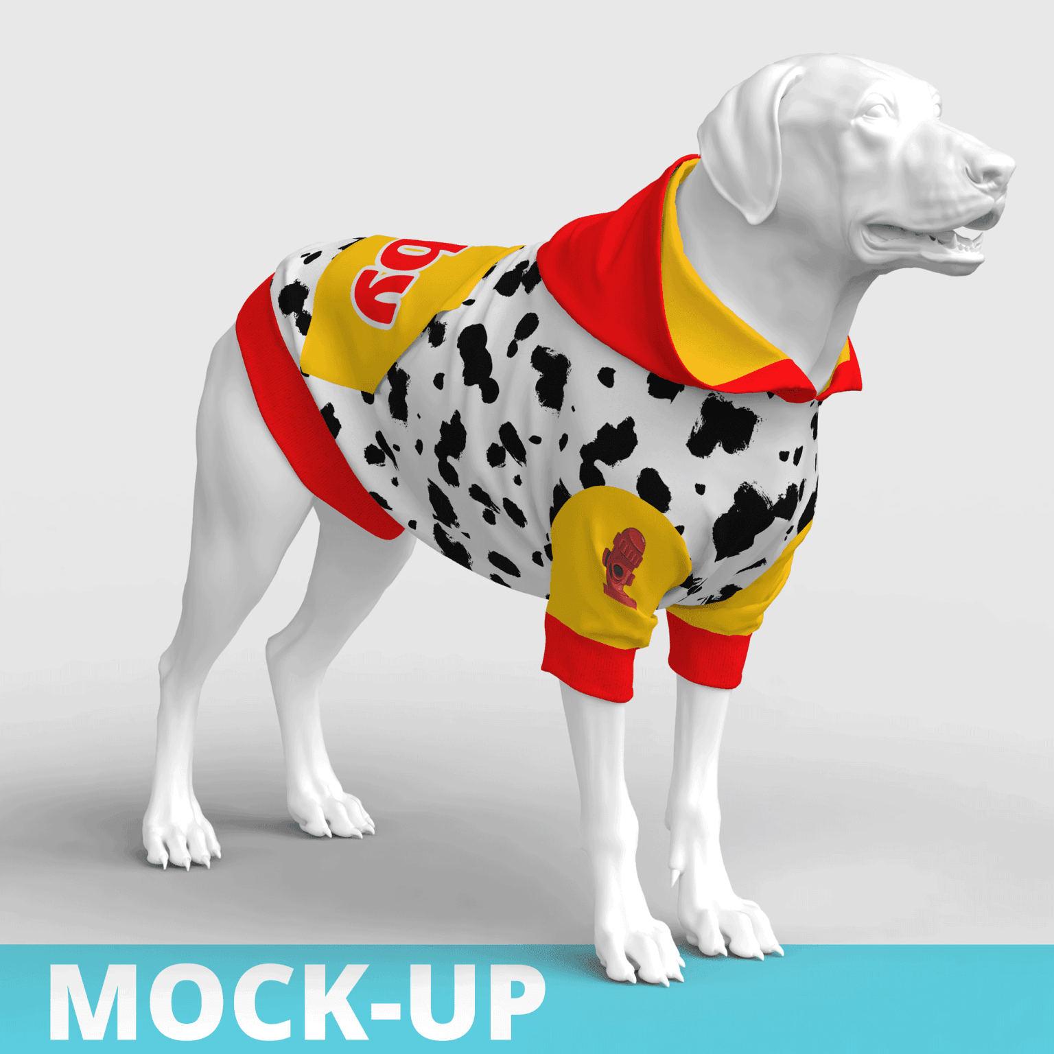 Dog Hoodie Mock Up | Pet Apparel Digital Template | Editable PSD